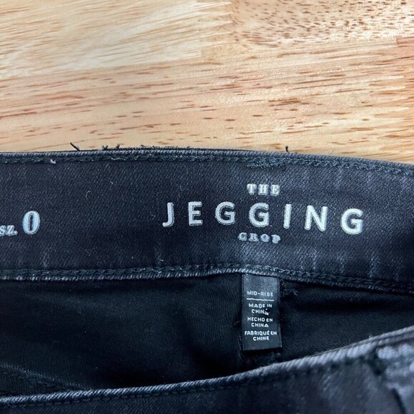 White House Black Market Cropped Jegging Black Womens Size 0 Zip Ankle - Picture 9 of 10